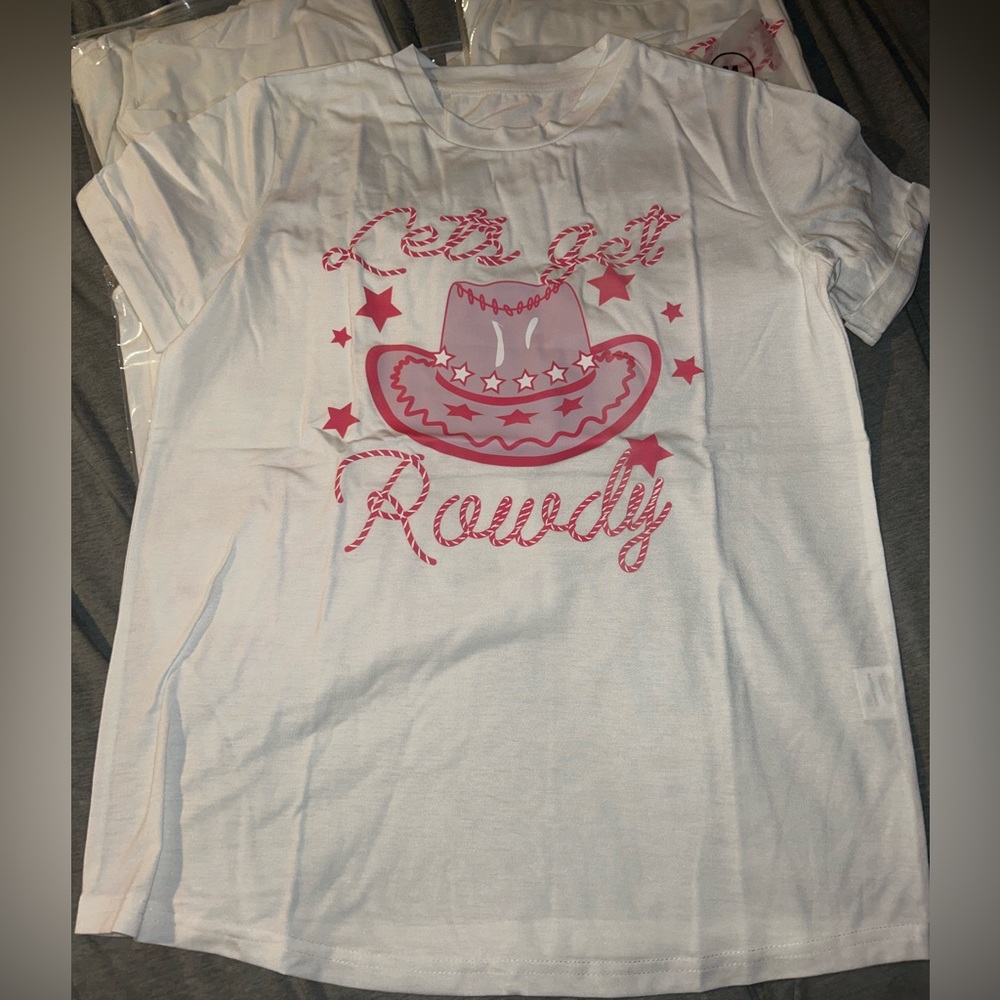 Brand new- let’s get rowdy tee, bachelorette, nashville